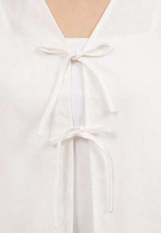 Crop Vest with Front Tied Opening