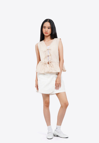 Tied Front V-Neck Vest