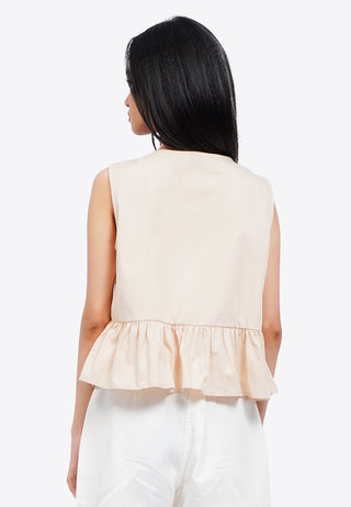 Tied Front V-Neck Vest