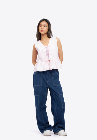 Tied Front V-Neck Vest