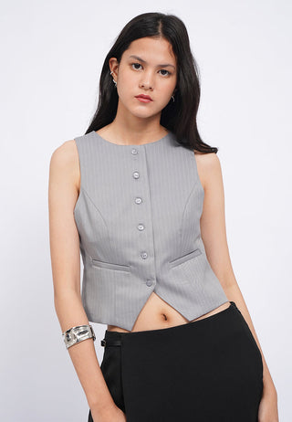 Round Neck Fitted Vest