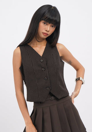 V-Neck Cropped Vest