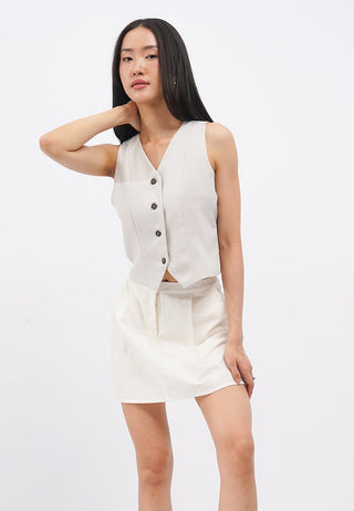 V-Neck Cropped Vest