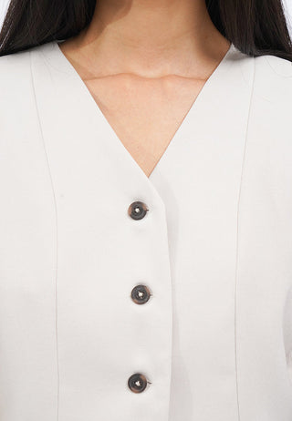V-Neck Cropped Vest