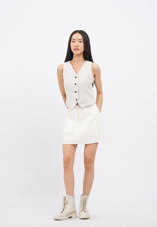V-Neck Cropped Vest