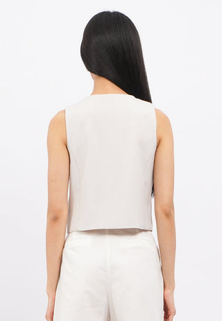 V-Neck Cropped Vest