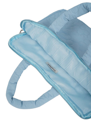 Lt Blue Quilted Laptop Sleeve