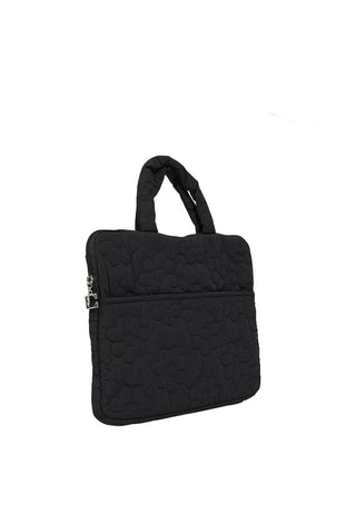 Black Quilted Laptop Sleeve