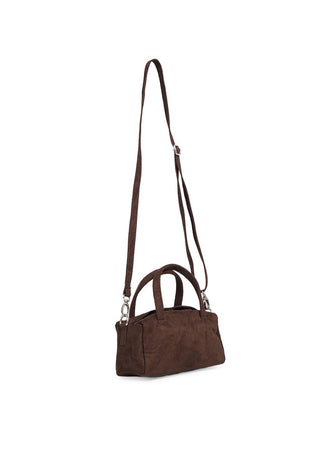 Dark Brown Suede Sling Bag