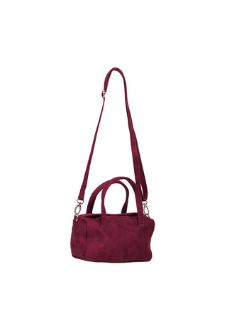 Maroon Suede Sling Bag
