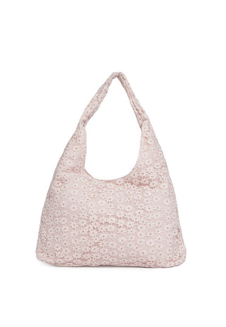 Soft Pink Floral Shoulder Bag