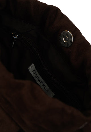 Dark Brown Drawstring Sling Bag