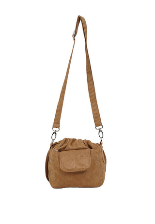 Camel Drawstring Sling Bag