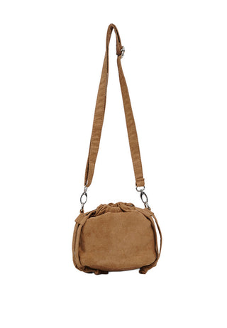 Camel Drawstring Sling Bag