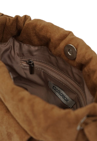 Camel Drawstring Sling Bag