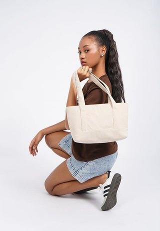 Cream Corduroy Tote Bag