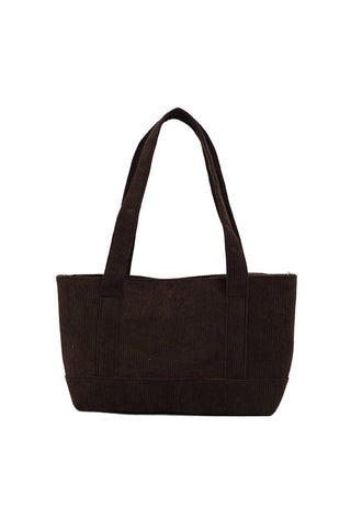 Brown Corduroy Tote Bag