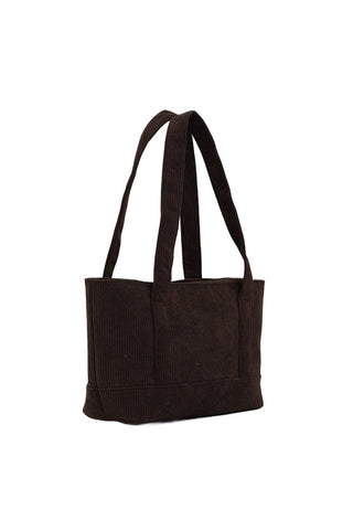 Brown Corduroy Tote Bag