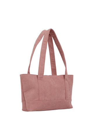 Soft Pink Corduroy Tote Bag