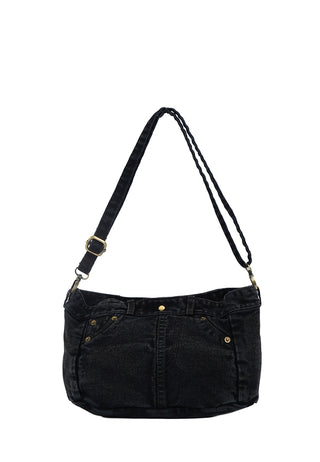 Black Denim Sling Bag