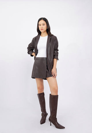 Oversized Leather Blazer