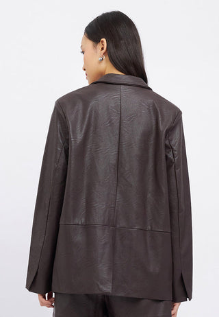 Oversized Leather Blazer