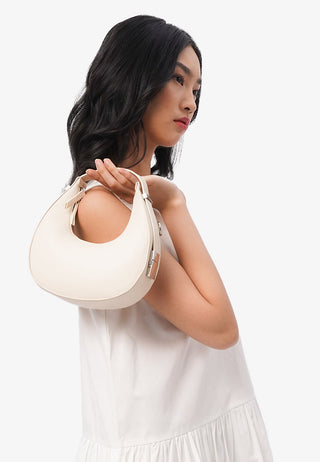 Half-Moon Sling Bag Cream