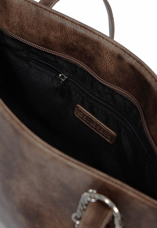 Brown Shoulder Bag with Charm