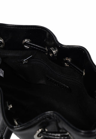 Black Ruched Shoulder Bag