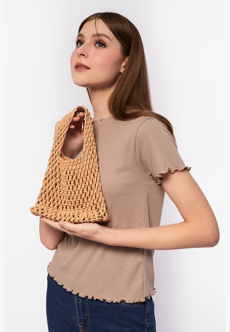 Tan Crochet Bag – COLORBOX - Indonesia