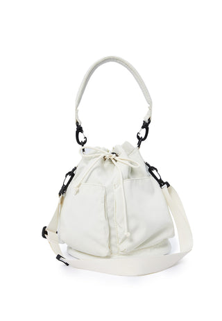 Drawstring Shoulder Bag Ivory
