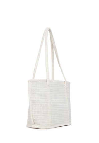 Off White Woven Shoulder bag