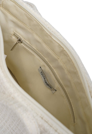 Off White Woven Shoulder bag