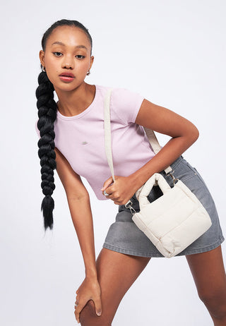 Light Beige Puff Sling Bag
