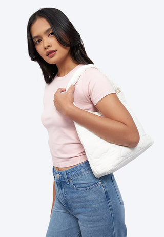 Off White Quilted Shoulder Bag