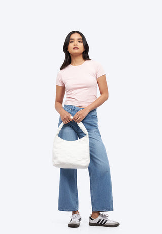 Off White Quilted Shoulder Bag