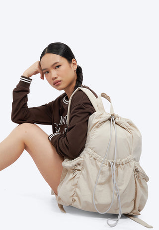 Drawstring Backpack Lt. Beige