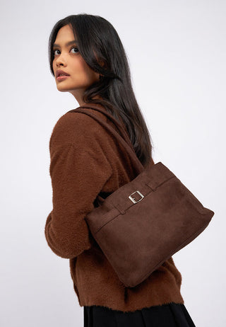 Tote Bag Buckle Brown