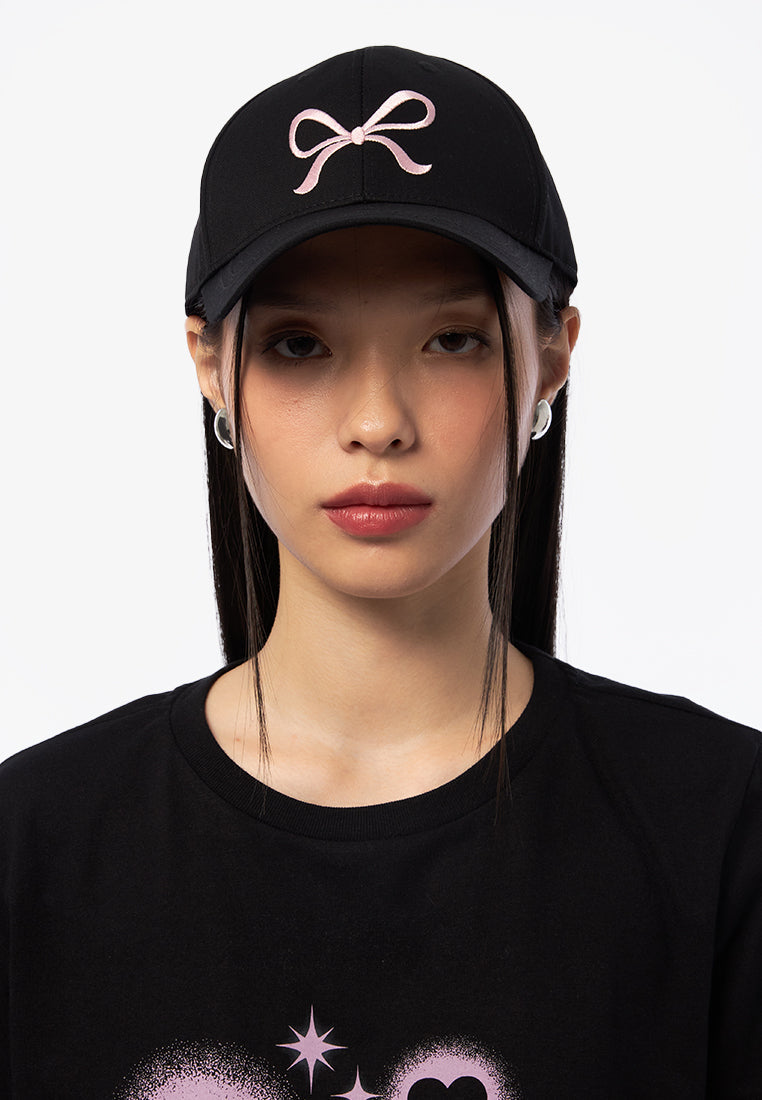 Color Box Cap Ribbon Embroidery Cap Black – COLORBOX - Indonesia