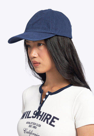 Low Profile Woven Cap Dark Blue