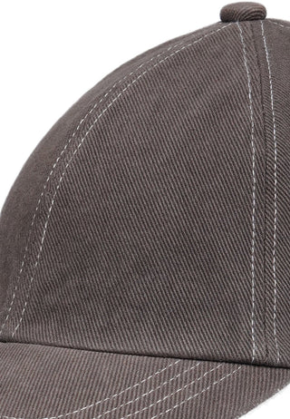 Low Profile Woven Cap Dark Brown