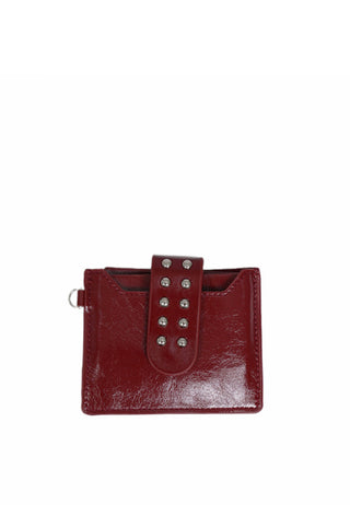 Stud Card Holder Burgundy