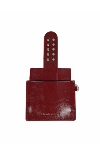 Stud Card Holder Burgundy