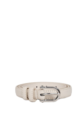 Beige Metal Buckle Belt