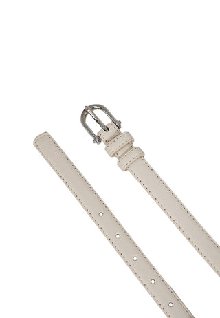 Beige Metal Buckle Belt