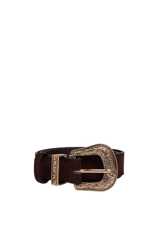 Brown Metal Buckle Belt