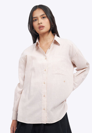 Oversized Long Sleeve Cross Shirt