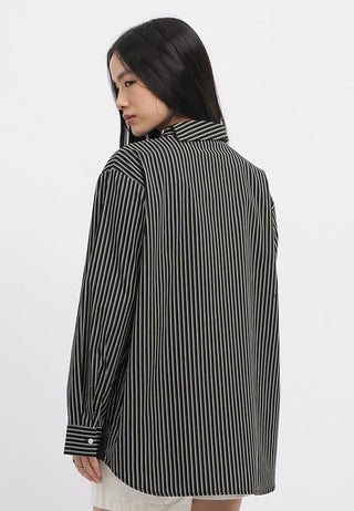 Asymmetric Details Long Sleeve Blouse