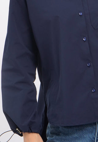 Oversized Shirt with Drawstring Sleeves