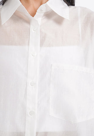 Oversized Long Sleeve Sheer Shirt